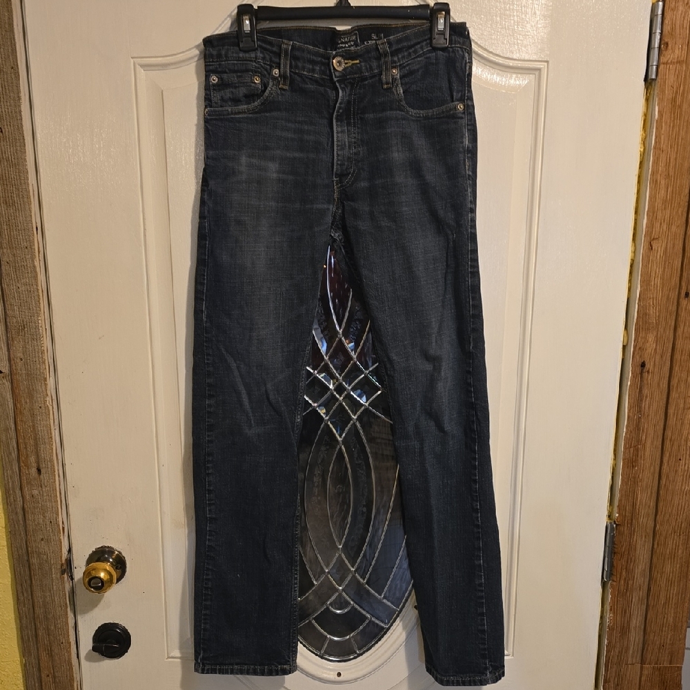 Levi Signature Slim Straight Blue Jeans